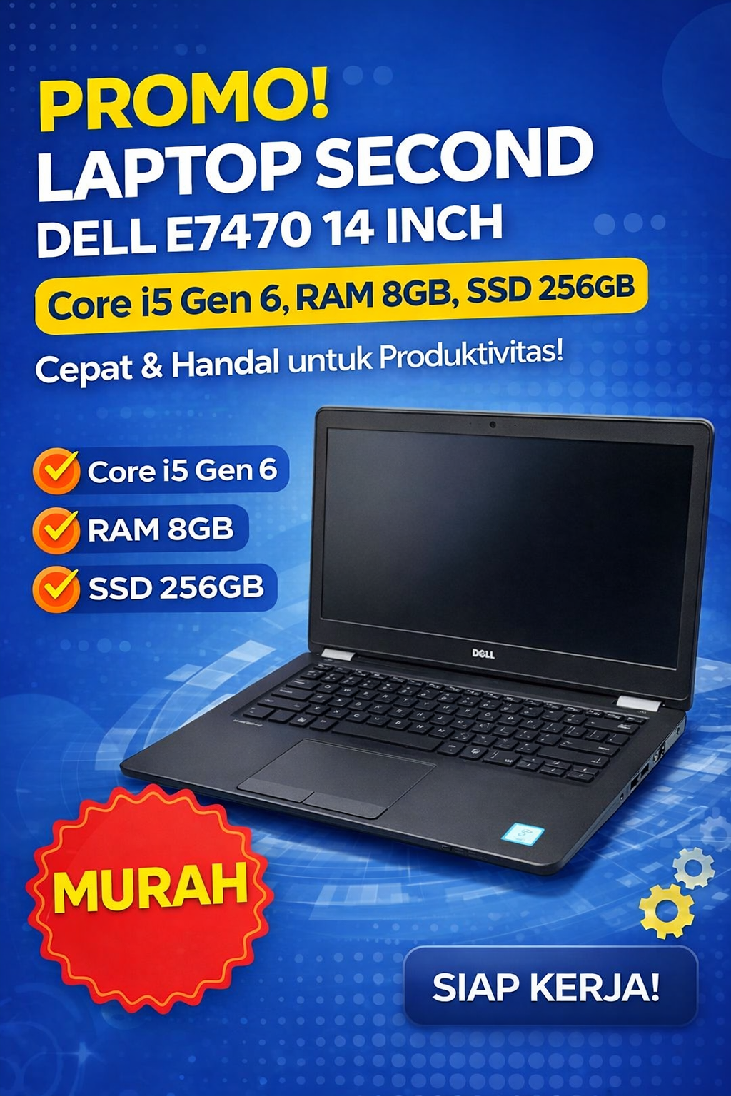Dell E7470 14 Inch RAM 8GB SSD 256GB